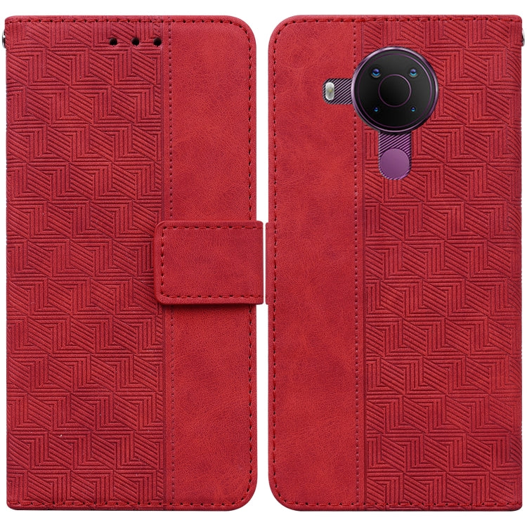 Geometric Embossed Leather Phone Case, For Nokia 1.3, For Nokia 5.3, For Nokia 5.4, For Nokia C20 / C10, For Nokia G300, For Nokia XR20, For Nokia 1.4, For Nokia 2.4