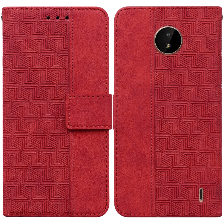 Geometric Embossed Leather Phone Case, For Nokia 1.3, For Nokia 5.3, For Nokia 5.4, For Nokia C20 / C10, For Nokia G300, For Nokia XR20, For Nokia 1.4, For Nokia 2.4