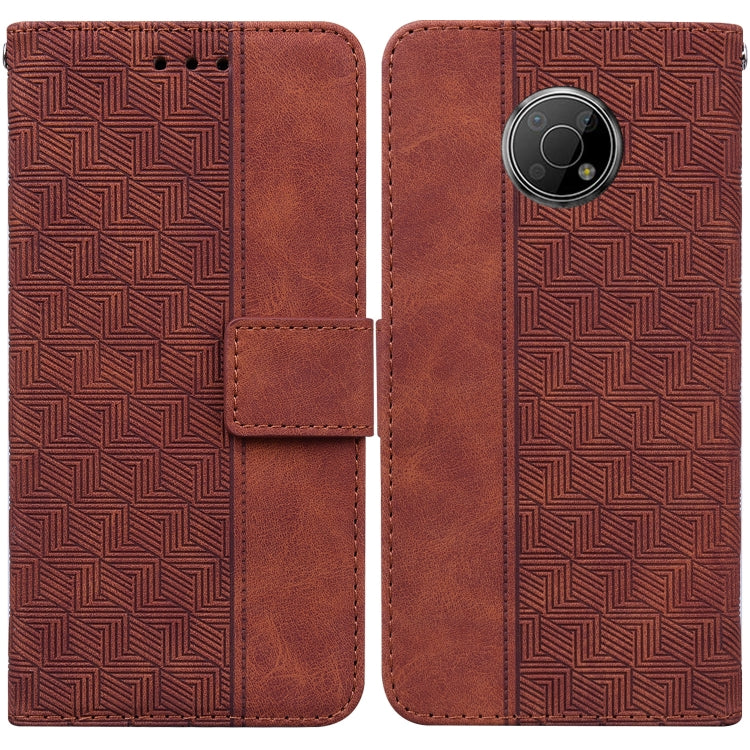Geometric Embossed Leather Phone Case, For Nokia 1.3, For Nokia 5.3, For Nokia 5.4, For Nokia C20 / C10, For Nokia G300, For Nokia XR20, For Nokia 1.4, For Nokia 2.4
