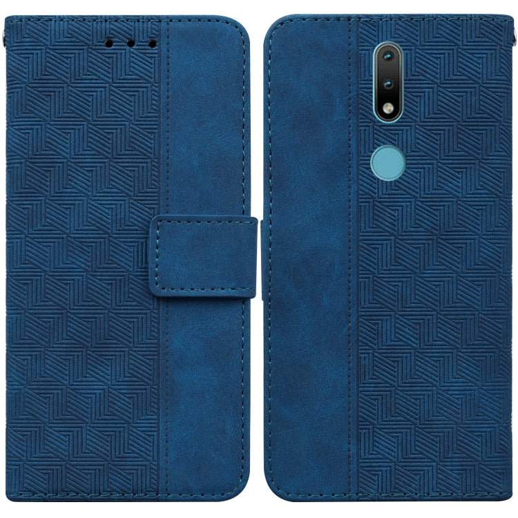 Geometric Embossed Leather Phone Case, For Nokia 1.3, For Nokia 5.3, For Nokia 5.4, For Nokia C20 / C10, For Nokia G300, For Nokia XR20, For Nokia 1.4, For Nokia 2.4