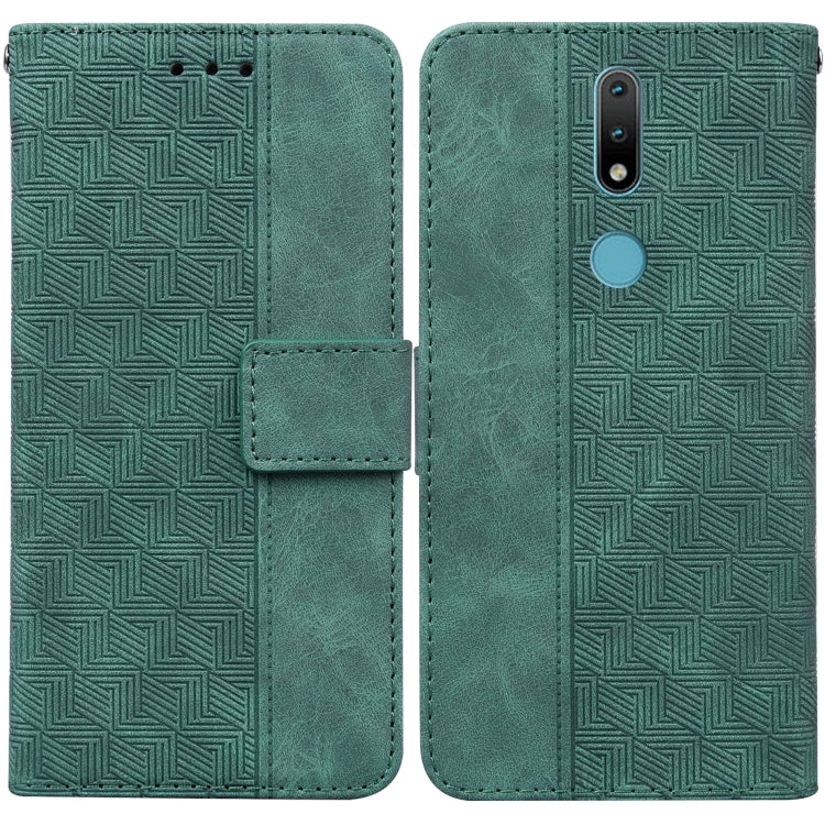 Geometric Embossed Leather Phone Case, For Nokia 1.3, For Nokia 5.3, For Nokia 5.4, For Nokia C20 / C10, For Nokia G300, For Nokia XR20, For Nokia 1.4, For Nokia 2.4