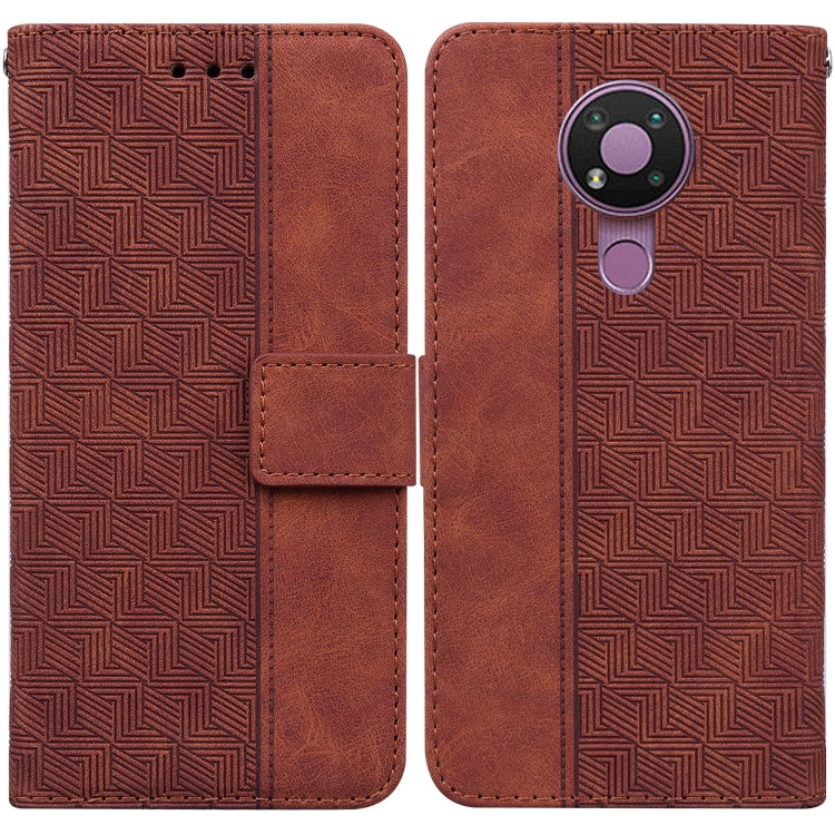 Geometric Embossed Leather Phone Case, For Nokia 3.4, For Nokia 6.2 / 7.2, For Nokia G10 / G20, For Nokia G11 / G21, For Nokia X10 / X20