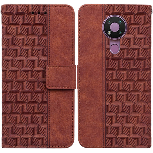 Geometric Embossed Leather Phone Case, For Nokia 3.4, For Nokia 6.2 / 7.2, For Nokia G10 / G20, For Nokia G11 / G21, For Nokia X10 / X20
