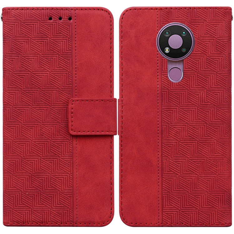 Geometric Embossed Leather Phone Case, For Nokia 3.4, For Nokia 6.2 / 7.2, For Nokia G10 / G20, For Nokia G11 / G21, For Nokia X10 / X20