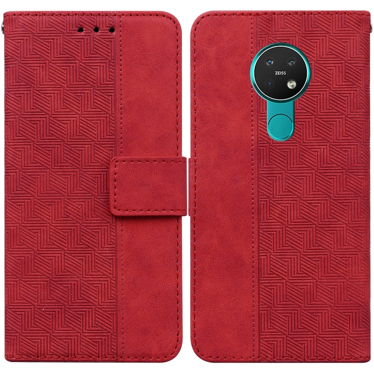 Geometric Embossed Leather Phone Case, For Nokia 3.4, For Nokia 6.2 / 7.2, For Nokia G10 / G20, For Nokia G11 / G21, For Nokia X10 / X20