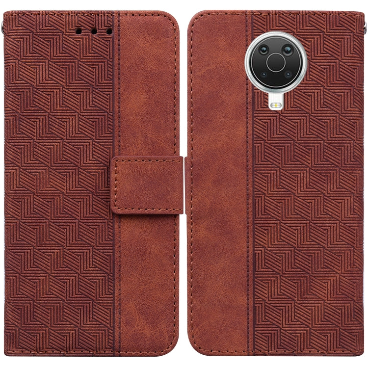 Geometric Embossed Leather Phone Case, For Nokia 3.4, For Nokia 6.2 / 7.2, For Nokia G10 / G20, For Nokia G11 / G21, For Nokia X10 / X20