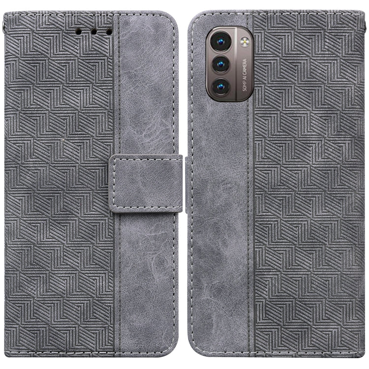Geometric Embossed Leather Phone Case, For Nokia 3.4, For Nokia 6.2 / 7.2, For Nokia G10 / G20, For Nokia G11 / G21, For Nokia X10 / X20