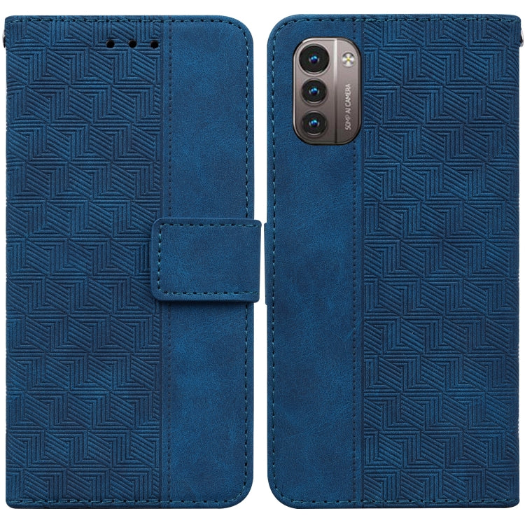 Geometric Embossed Leather Phone Case, For Nokia 3.4, For Nokia 6.2 / 7.2, For Nokia G10 / G20, For Nokia G11 / G21, For Nokia X10 / X20