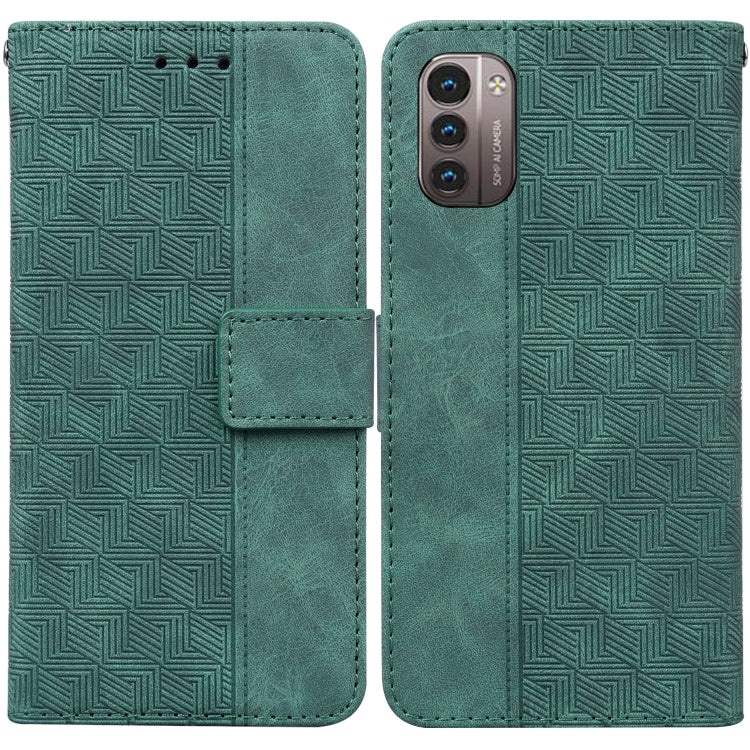 Geometric Embossed Leather Phone Case, For Nokia 3.4, For Nokia 6.2 / 7.2, For Nokia G10 / G20, For Nokia G11 / G21, For Nokia X10 / X20