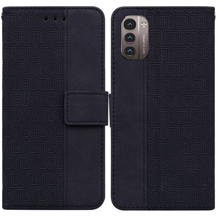 Geometric Embossed Leather Phone Case, For Nokia 3.4, For Nokia 6.2 / 7.2, For Nokia G10 / G20, For Nokia G11 / G21, For Nokia X10 / X20