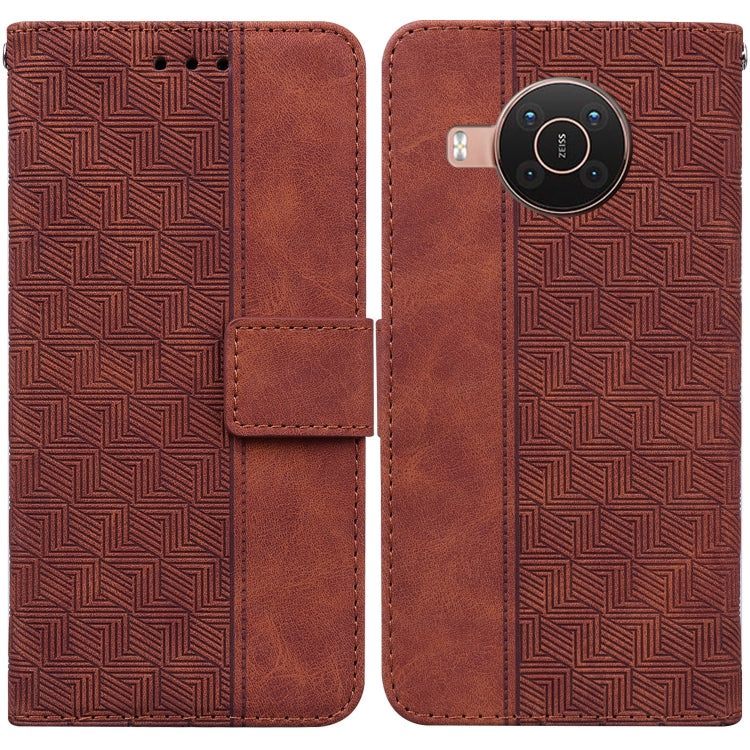 Geometric Embossed Leather Phone Case, For Nokia 3.4, For Nokia 6.2 / 7.2, For Nokia G10 / G20, For Nokia G11 / G21, For Nokia X10 / X20