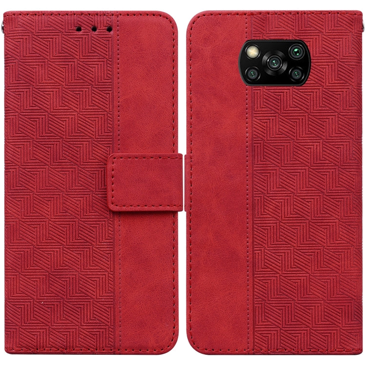 Geometric Embossed Leather Phone Case, For Xiaomi 12 / 12X, For Xiaomi 12 Pro, For Xiaomi Mi 10T Lite 5G, For Xiaomi Mi 10T Pro 5G / 10T 5G, For Xiaomi Poco M3 / Redmi 9 Power, For Xiaomi Poco M4 Pro, For Xiaomi Poco X3 NFC / Poco X3                   ...