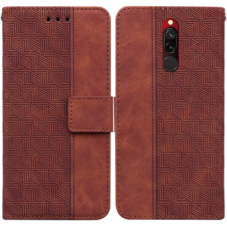 Geometric Embossed Leather Phone Case, For Xiaomi Redmi Note 9T / Note 9 5G, For Xiaomi Redmi Note 10 4G / Note 10S, For Xiaomi Redmi 8 / 8A, For Xiaomi Redmi 9 / 9 Prime / Poco M2, For Xiaomi Redmi 9A, For Xiaomi Redmi 9C, For Xiaomi Redmi 10 / 10 Pri...