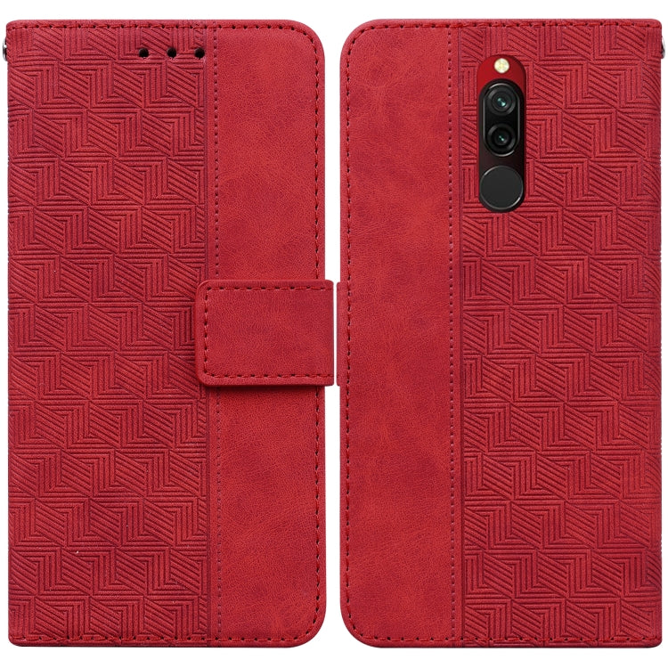 Geometric Embossed Leather Phone Case, For Xiaomi Redmi Note 9T / Note 9 5G, For Xiaomi Redmi Note 10 4G / Note 10S, For Xiaomi Redmi 8 / 8A, For Xiaomi Redmi 9 / 9 Prime / Poco M2, For Xiaomi Redmi 9A, For Xiaomi Redmi 9C, For Xiaomi Redmi 10 / 10 Pri...