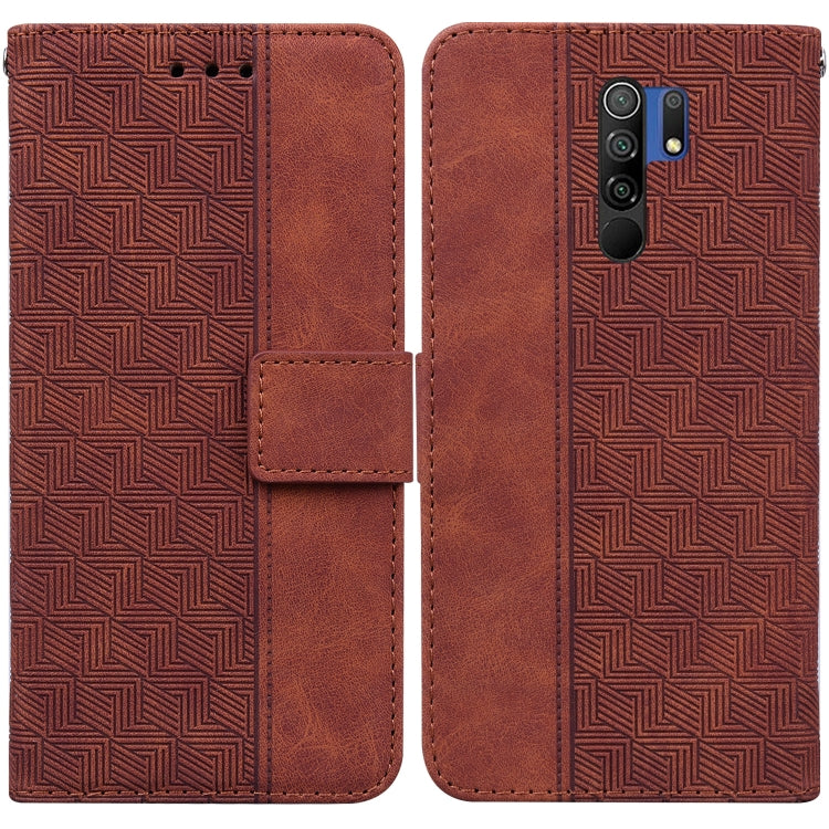 Geometric Embossed Leather Phone Case, For Xiaomi Redmi Note 9T / Note 9 5G, For Xiaomi Redmi Note 10 4G / Note 10S, For Xiaomi Redmi 8 / 8A, For Xiaomi Redmi 9 / 9 Prime / Poco M2, For Xiaomi Redmi 9A, For Xiaomi Redmi 9C, For Xiaomi Redmi 10 / 10 Pri...