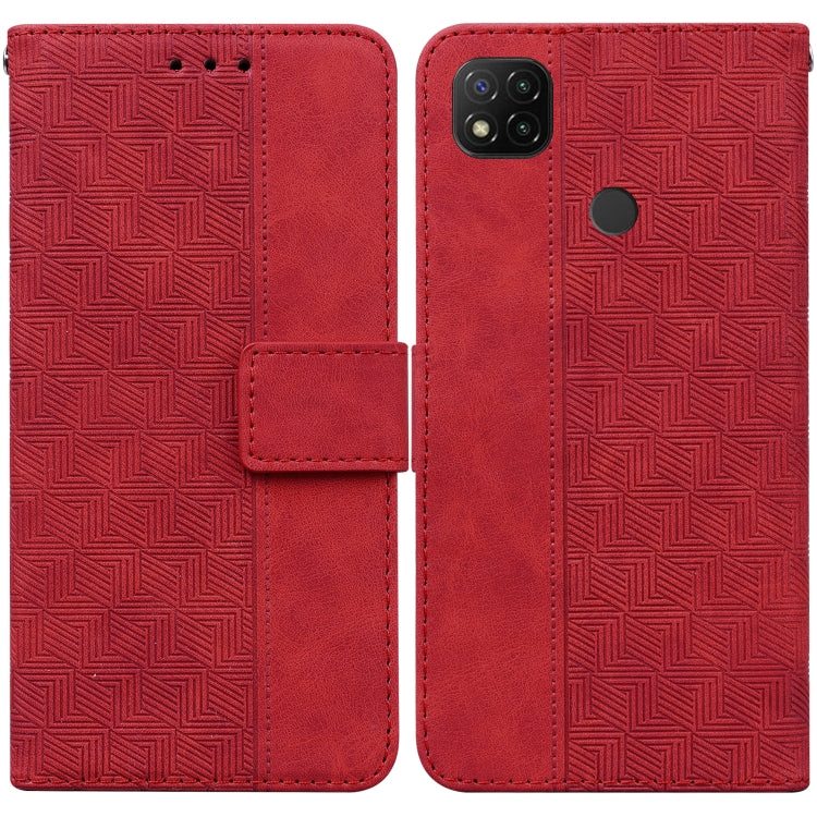 Geometric Embossed Leather Phone Case, For Xiaomi Redmi Note 9T / Note 9 5G, For Xiaomi Redmi Note 10 4G / Note 10S, For Xiaomi Redmi 8 / 8A, For Xiaomi Redmi 9 / 9 Prime / Poco M2, For Xiaomi Redmi 9A, For Xiaomi Redmi 9C, For Xiaomi Redmi 10 / 10 Pri...