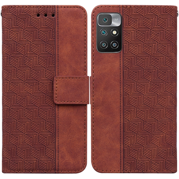 Geometric Embossed Leather Phone Case, For Xiaomi Redmi Note 9T / Note 9 5G, For Xiaomi Redmi Note 10 4G / Note 10S, For Xiaomi Redmi 8 / 8A, For Xiaomi Redmi 9 / 9 Prime / Poco M2, For Xiaomi Redmi 9A, For Xiaomi Redmi 9C, For Xiaomi Redmi 10 / 10 Pri...