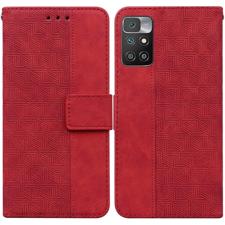 Geometric Embossed Leather Phone Case, For Xiaomi Redmi Note 9T / Note 9 5G, For Xiaomi Redmi Note 10 4G / Note 10S, For Xiaomi Redmi 8 / 8A, For Xiaomi Redmi 9 / 9 Prime / Poco M2, For Xiaomi Redmi 9A, For Xiaomi Redmi 9C, For Xiaomi Redmi 10 / 10 Pri...