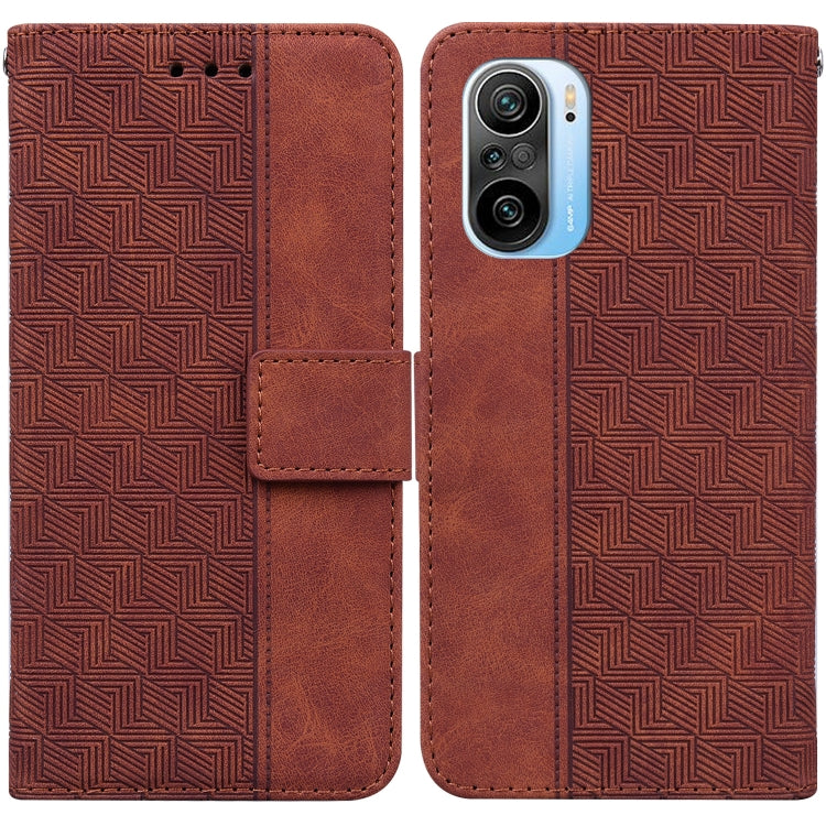 Geometric Embossed Leather Phone Case, For Xiaomi Redmi Note 9T / Note 9 5G, For Xiaomi Redmi Note 10 4G / Note 10S, For Xiaomi Redmi 8 / 8A, For Xiaomi Redmi 9 / 9 Prime / Poco M2, For Xiaomi Redmi 9A, For Xiaomi Redmi 9C, For Xiaomi Redmi 10 / 10 Pri...