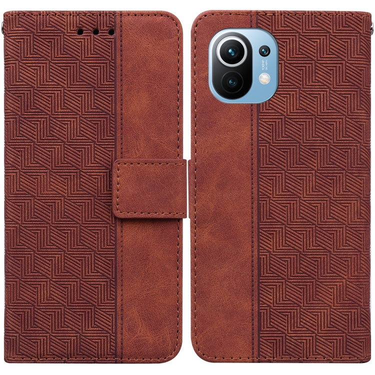 Geometric Embossed Leather Phone Case, For Xiaomi Redmi Note 10 Lite, For Xiaomi Redmi Note 11 Pro 5G / 4G Foreign Version, For Xiaomi Redmi Note 11 / Note 11S, For Xiaomi Redmi 10C, For Xiaomi Redmi K40S, For Xiaomi Mi 11, For Xiaomi Mi 11 Pro        ...