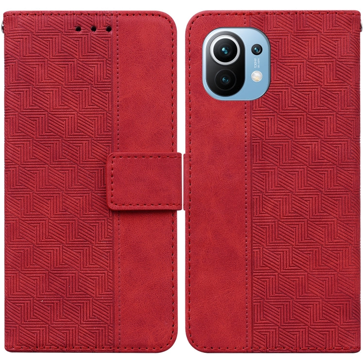 Geometric Embossed Leather Phone Case, For Xiaomi Redmi Note 10 Lite, For Xiaomi Redmi Note 11 Pro 5G / 4G Foreign Version, For Xiaomi Redmi Note 11 / Note 11S, For Xiaomi Redmi 10C, For Xiaomi Redmi K40S, For Xiaomi Mi 11, For Xiaomi Mi 11 Pro        ...