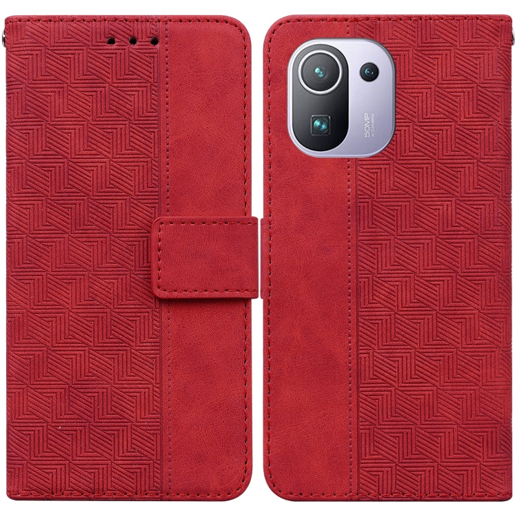Geometric Embossed Leather Phone Case, For Xiaomi Redmi Note 10 Lite, For Xiaomi Redmi Note 11 Pro 5G / 4G Foreign Version, For Xiaomi Redmi Note 11 / Note 11S, For Xiaomi Redmi 10C, For Xiaomi Redmi K40S, For Xiaomi Mi 11, For Xiaomi Mi 11 Pro        ...