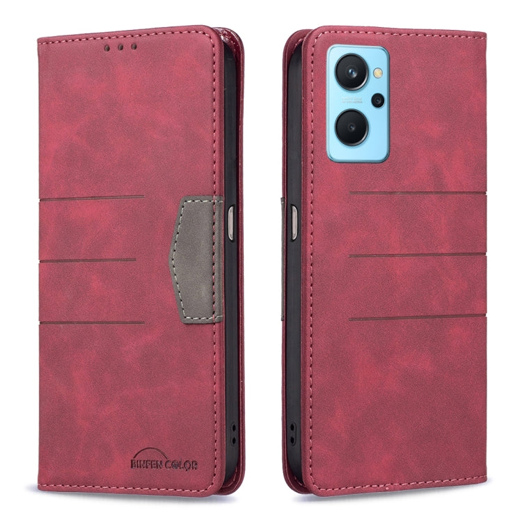 Magnetic Splicing Leather Phone Case, For OPPO Realme 9i / A36, For OPPO Realme 9 Pro, For OPPO Realme 9 Pro+