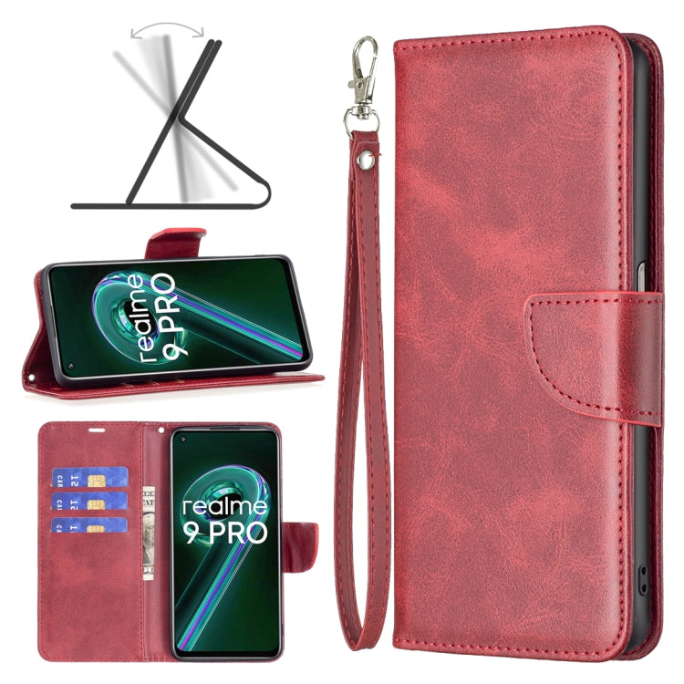 Retro Lambskin Texture Leather Phone Case, For OPPO Realme 9 Pro