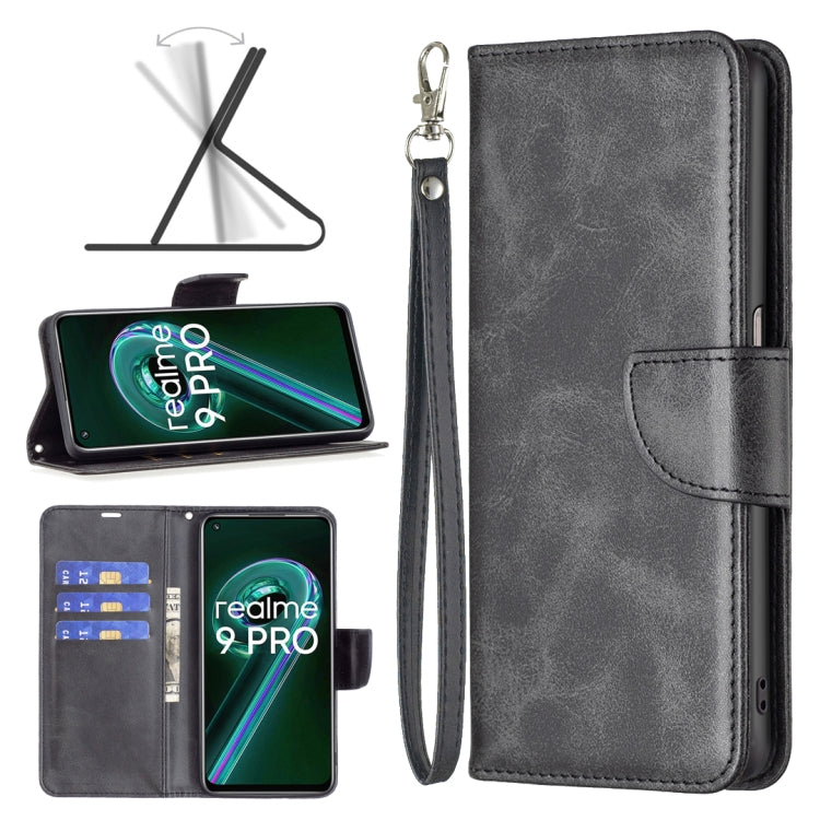 Retro Lambskin Texture Leather Phone Case, For OPPO Realme 9 Pro