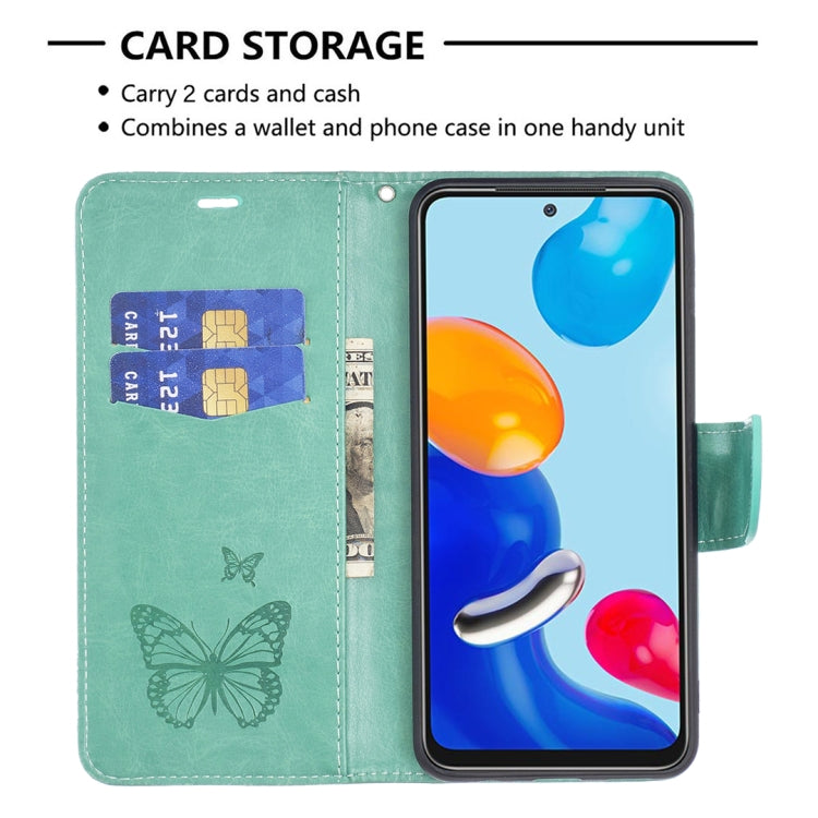 Two Butterflies Embossing Leather Phone Case, For Xiaomi Redmi Note 11 Global, For Samsung Galaxy A23 5G