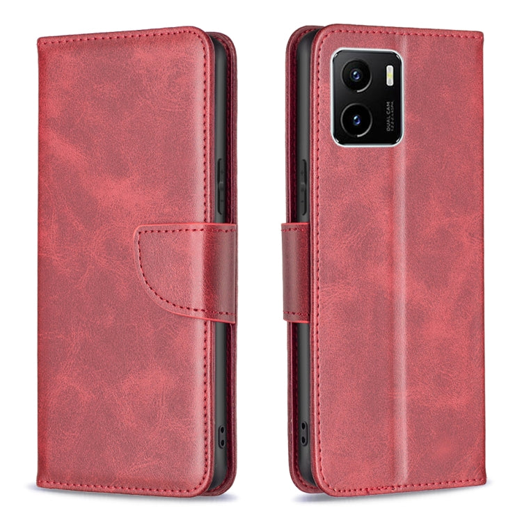 Lambskin Texture Pure Color Horizontal Flip Leather Phone Case, For vivo Y15s