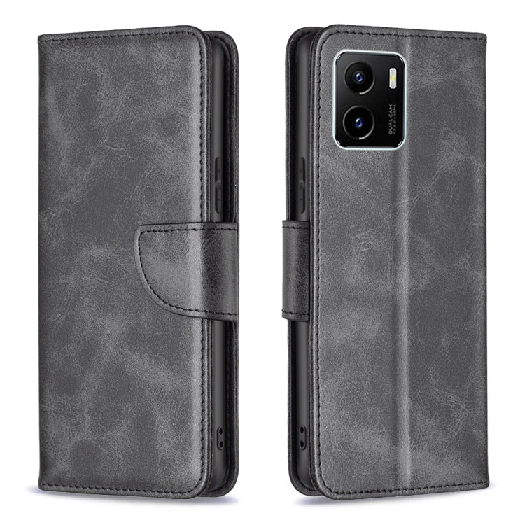Lambskin Texture Pure Color Horizontal Flip Leather Phone Case, For vivo Y15s