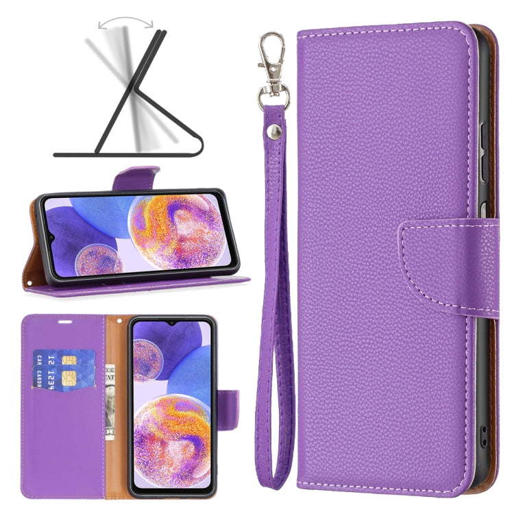 Litchi Texture Pure Color Leather Phone Case, For Xiaomi Redmi Note 11 Global, For Samsung Galaxy A23 5G