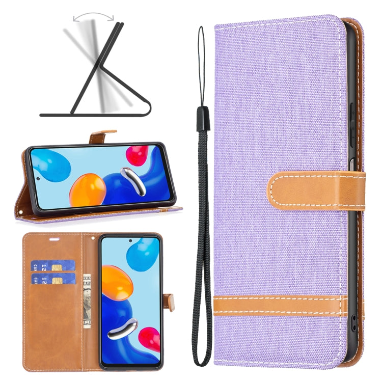 Color Matching Denim Texture Leather Phone Case, For Xiaomi Redmi Note 11 Global, For Samsung Galaxy A23 5G