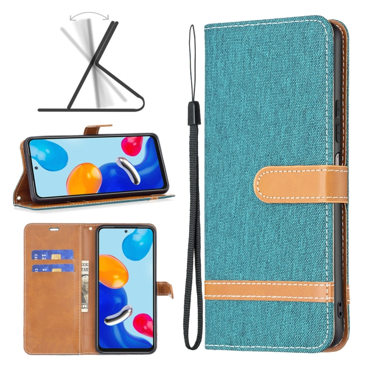 Color Matching Denim Texture Leather Phone Case, For Xiaomi Redmi Note 11 Global, For Samsung Galaxy A23 5G