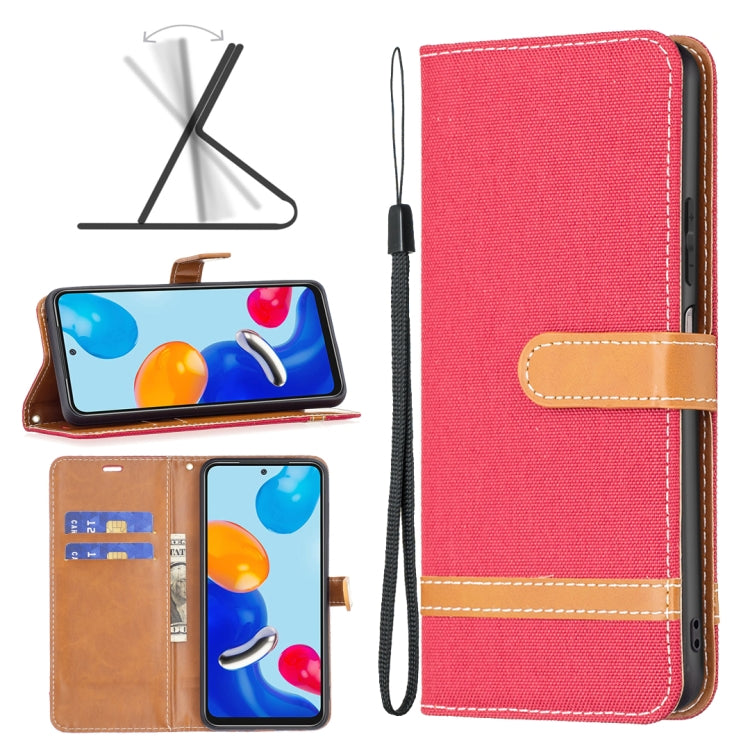 Color Matching Denim Texture Leather Phone Case, For Xiaomi Redmi Note 11 Global, For Samsung Galaxy A23 5G