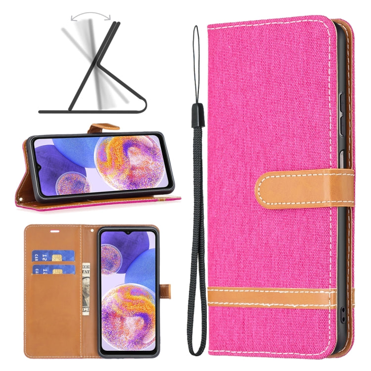 Color Matching Denim Texture Leather Phone Case, For Xiaomi Redmi Note 11 Global, For Samsung Galaxy A23 5G