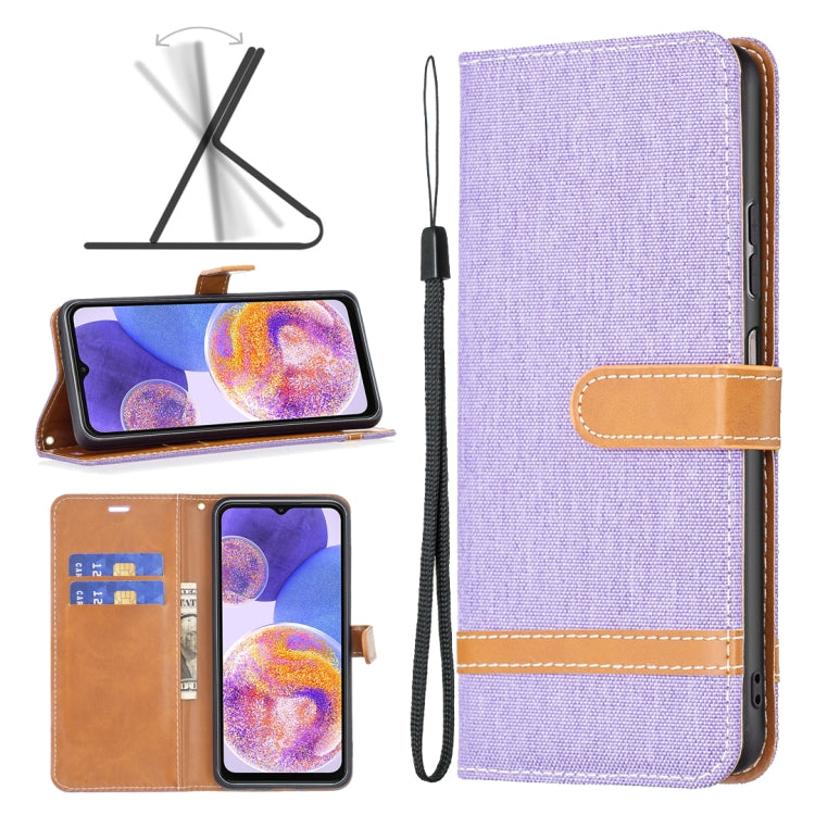 Color Matching Denim Texture Leather Phone Case, For Xiaomi Redmi Note 11 Global, For Samsung Galaxy A23 5G