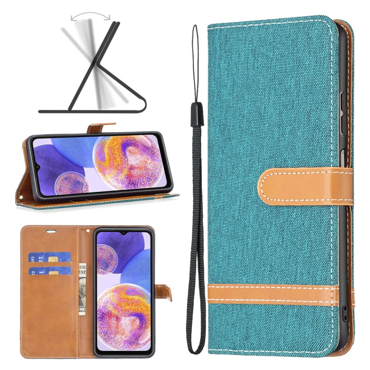 Color Matching Denim Texture Leather Phone Case, For Xiaomi Redmi Note 11 Global, For Samsung Galaxy A23 5G