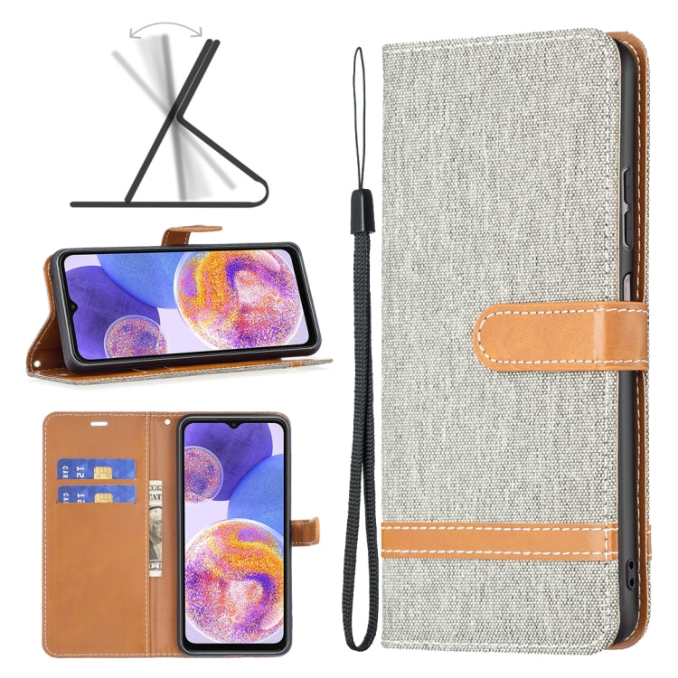 Color Matching Denim Texture Leather Phone Case, For Xiaomi Redmi Note 11 Global, For Samsung Galaxy A23 5G