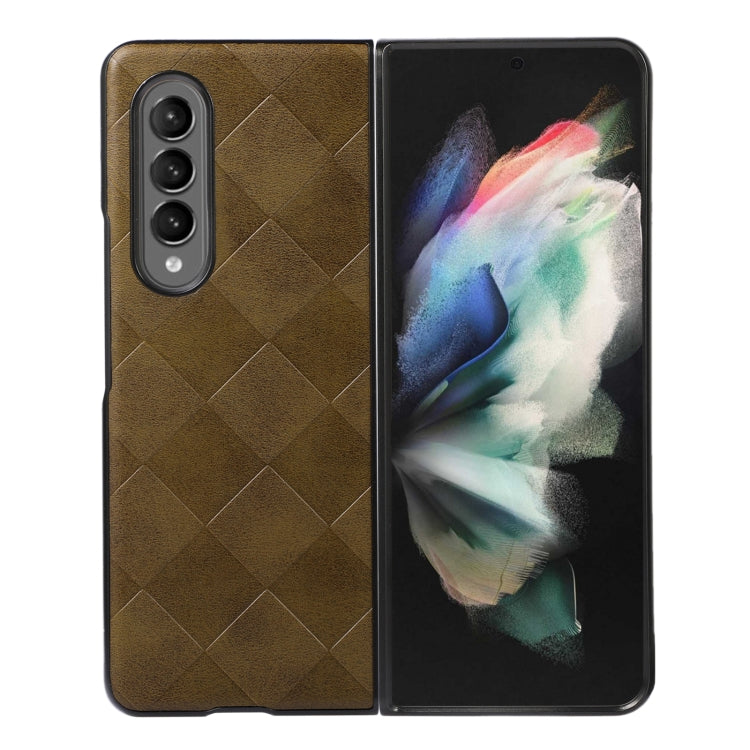Weave Plaid PU Phone Case, For Samsung Galaxy S22 5G, For Samsung Galaxy S22+ 5G, For Samsung Galaxy S22 Ultra 5G, For Samsung Galaxy Z Flip 3 5G, For Samsung Galaxy Z Fold2 5G, For Samsung Galaxy Z Fold3 5G