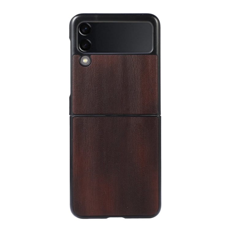 Yellow Cow Texture PU Phone Case, For Samsung Galaxy Z Flip 3 5G, For Samsung Galaxy Z Fold2 5G, For Samsung Galaxy Z Fold3 5G
