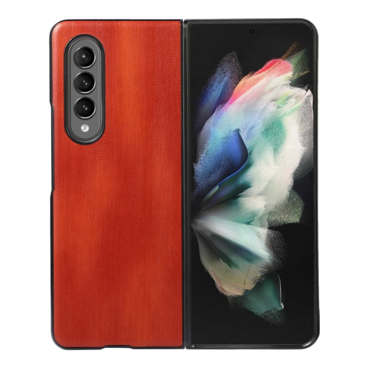 Yellow Cow Texture PU Phone Case, For Samsung Galaxy Z Flip 3 5G, For Samsung Galaxy Z Fold2 5G, For Samsung Galaxy Z Fold3 5G