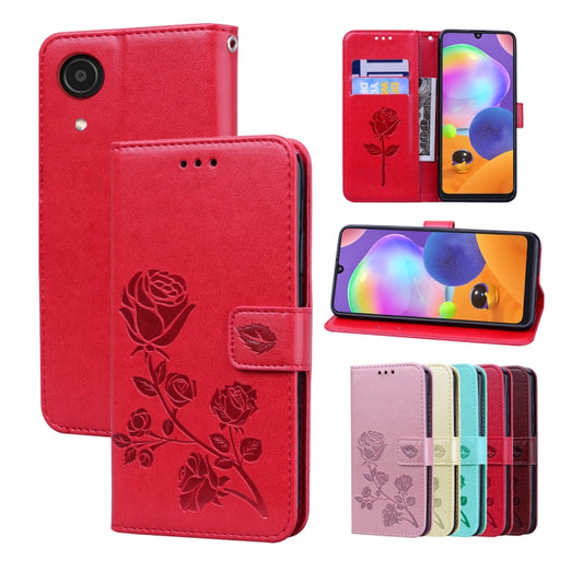 Rose Embossed Leather Phone Case, For Samsung Galaxy A03 Core, For Samsung Galaxy A03s 164mm, For Samsung Galaxy A03 164mm, For Samsung Galaxy A33 5G, For Samsung Galaxy A53 5G, For Redmi Note 11 Global Version / Note 11S 4G Global Version
