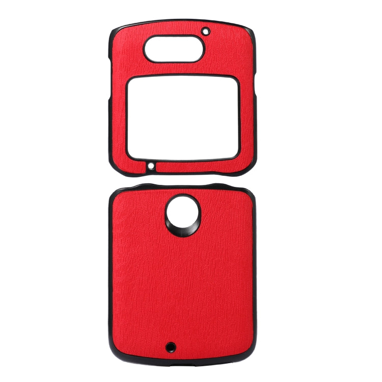 Wood Texture PU Phone Case, For Motorola Moto Razr 5G