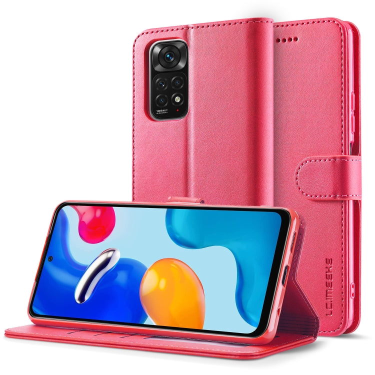 LC.IMEEKE Calf Texture Leather Phone Case, For Xiaomi Redmi Note 11/11S, For Xiaomi Redmi Note 11 Pro International Version, For Xiaomi Redmi Note 11/11S International Version, For Xiaomi Redmi Note 11 International Version