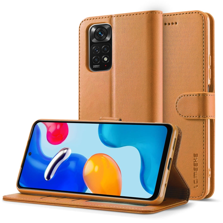 LC.IMEEKE Calf Texture Leather Phone Case, For Xiaomi Redmi Note 11/11S, For Xiaomi Redmi Note 11 Pro International Version, For Xiaomi Redmi Note 11/11S International Version, For Xiaomi Redmi Note 11 International Version
