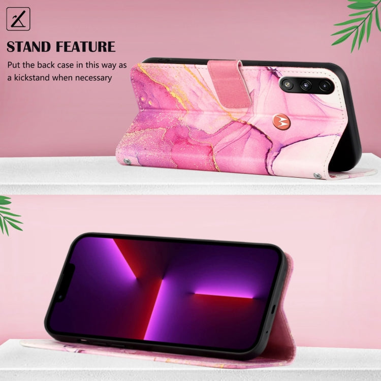 PT003 Marble Pattern Flip Leather Phone Case, For Motorola Moto E7 Power, For Motorola Moto G Power 2022, For Motorola One 5G Ace, For Motorola Moto G Stylus 5G