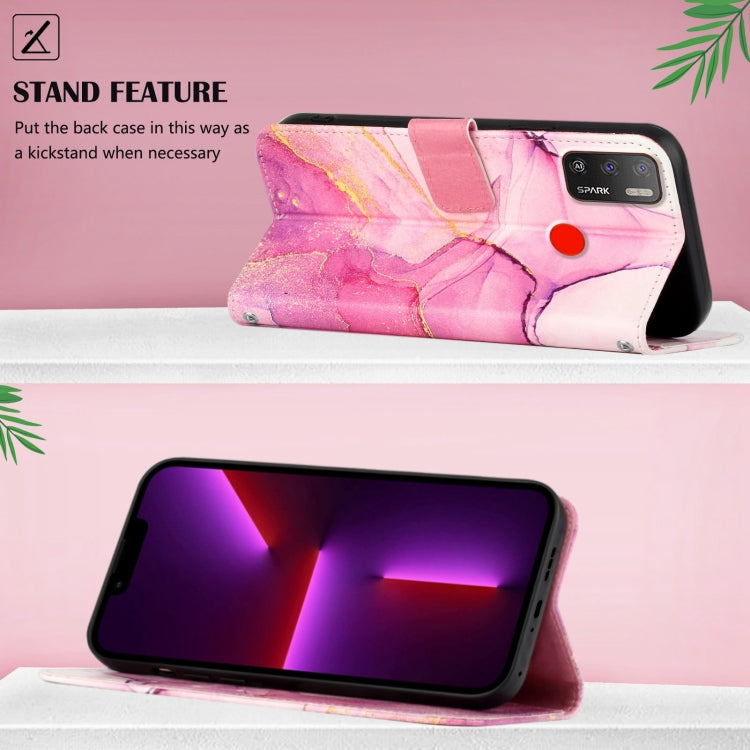 PT003 Marble Pattern Flip Leather Phone Case, For Tecno Spark 5 Air / Spark 6 Air, For Tecno Spark 6, For Tecno Spark 6 Go, For Tecno Spark 7, For Tecno Spark 7 Pro, For Tecno Spark 8, For itel S16 Pro, For itel P36