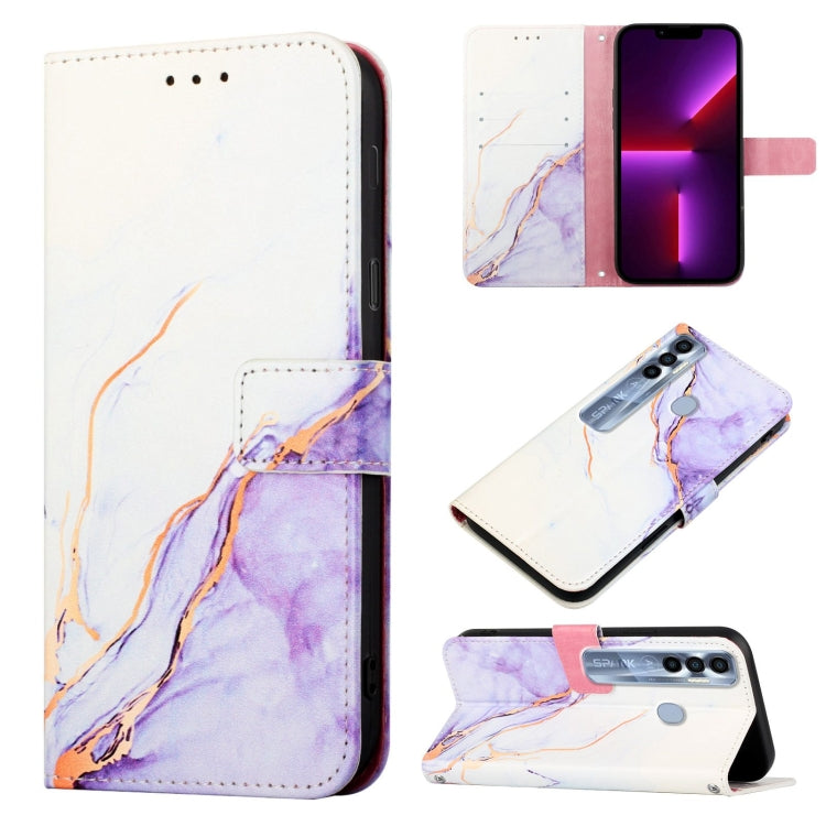 PT003 Marble Pattern Flip Leather Phone Case, For Tecno Spark 5 Air / Spark 6 Air, For Tecno Spark 6, For Tecno Spark 6 Go, For Tecno Spark 7, For Tecno Spark 7 Pro, For Tecno Spark 8, For itel S16 Pro, For itel P36